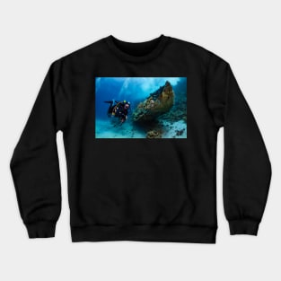 Ship Wreck diving Red Sea Crewneck Sweatshirt